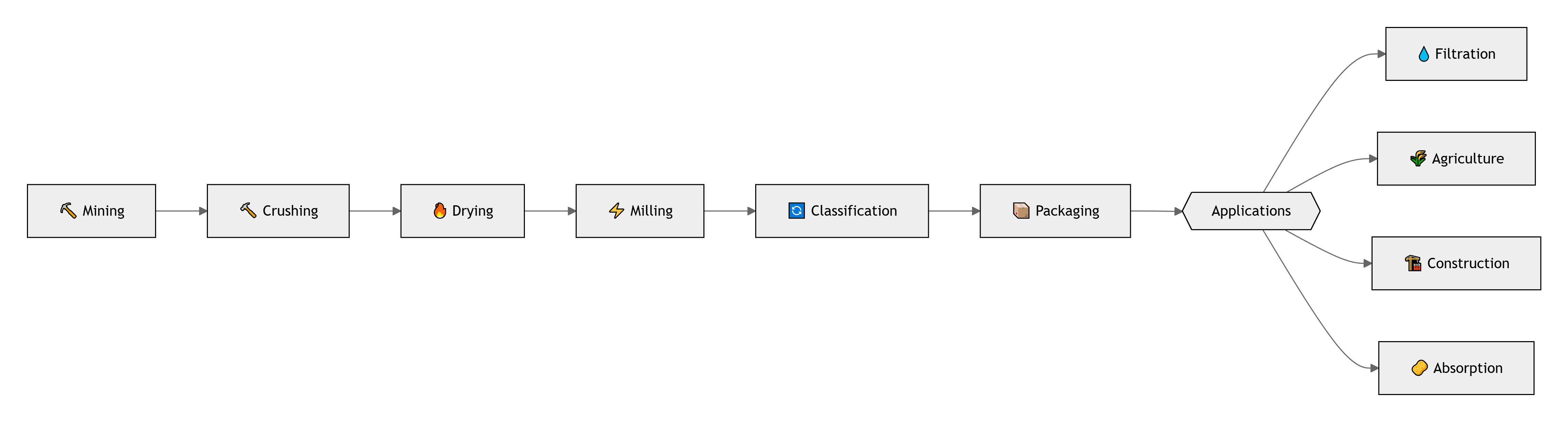 Diatomite process diagram