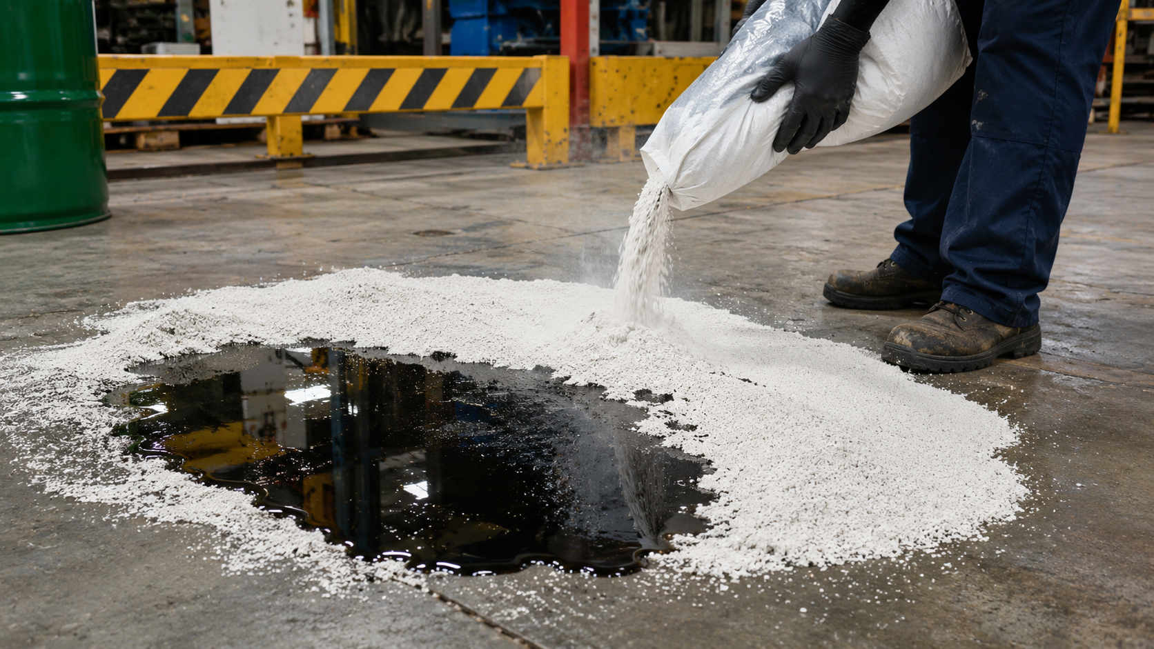 Diatomite absorbent granules
